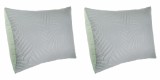 Set 2 Fata de Perna AVA, Verde Menta cu Model Frunze &ndash; 70x50 cm