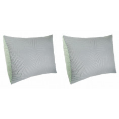 Set 2 Fata de Perna AVA, Verde Menta cu Model Frunze &ndash; 70x50 cm