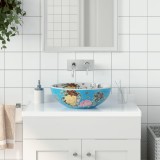 VidaXL Lavoar de blat, multicolor, rotund, &Phi;41x14 cm, ceramică