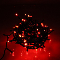 Ghirlanda luminoasa decorativa 240 LED-uri rosii cu jocuri de lumini cablu verde WELL foto