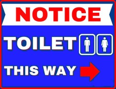 Notice toilet this way foto
