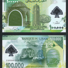 LIBAN █ bancnota █ 100000 Livres █ 2020 █ P-99 █ COMEMORATIV █ UNC █ necirculata
