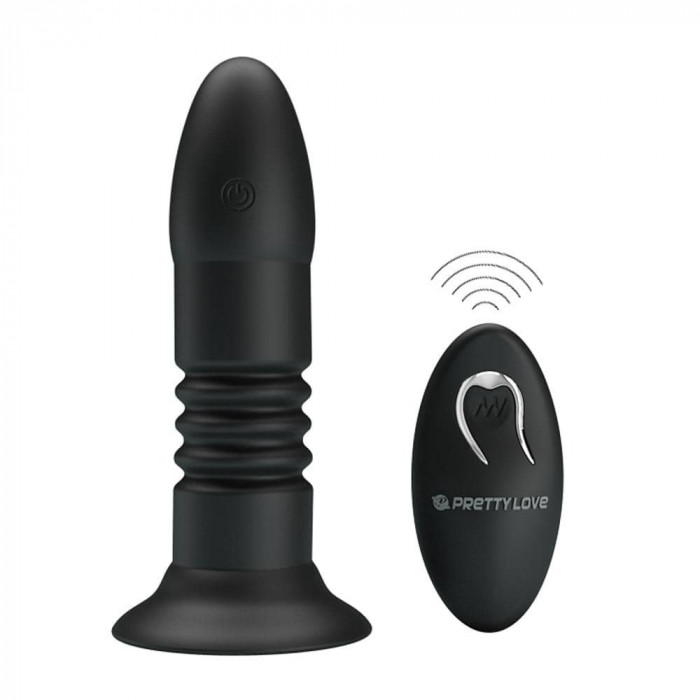 Dop Anal Cu Vibratii Magic Jingers, Negru, 14 cm