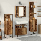 Set de mobilier pentru baie 4 pcs Lemn vechi 33 x 33 x 185.5 cm