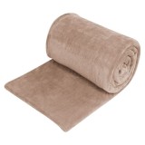 Cumpara ieftin Patura Catifelata Dubla Bej 230x220cm