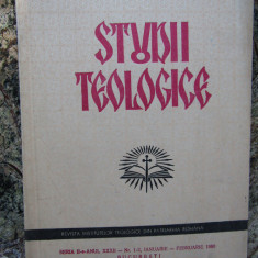 STUDII TEOLOGICE , SERIA A -II A ANUL XXXII NR 1 - 2 IANUARIE- FEBRUARIE 1980