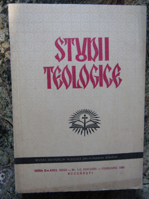 STUDII TEOLOGICE , SERIA A -II A ANUL XXXII NR 1 - 2 IANUARIE- FEBRUARIE 1980 foto