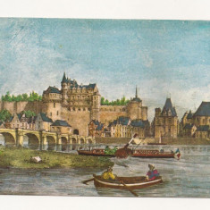 FA25-Carte Postala- FRANTA - Autrefois, Les Chateaux de la Loire, circulata 1980