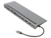 Stație de andocare USB 3.0 100W negru-gri 0,18m 5Gbps, VCOM
