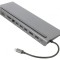Stație de andocare USB 3.0 100W negru-gri 0,18m 5Gbps