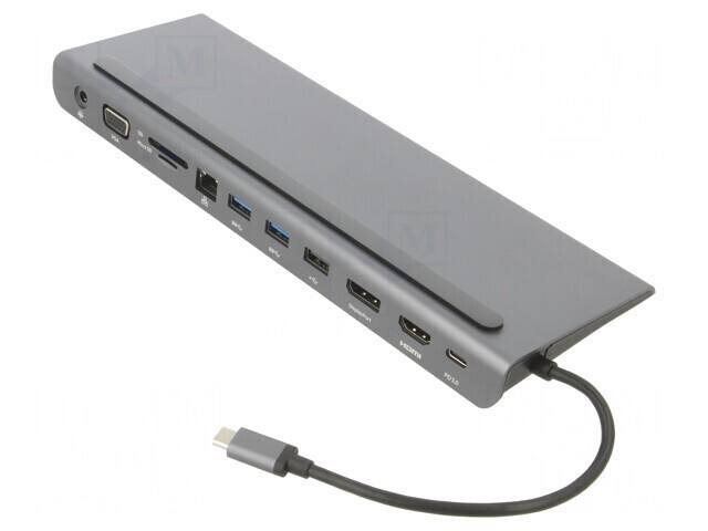 Stație de andocare USB 3.0 100W negru-gri 0,18m 5Gbps