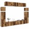 vidaXL Set dulap TV 8 piese montat pe perete lemn vechi lemn prelucrat 3329011