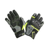 Manusi moto piele Adrenaline Hexagon, negru/fluorescent/gri/galben, marime L