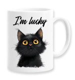 Cana alba personalizata &quot;I&#039;m lucky&quot;, INOVATIX&reg;. 330ml, Oem