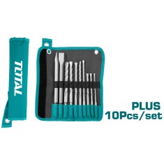Set 10 piese SDS Plus TOTAL dalta, spitz si burghie