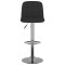 Scaune de bar, 2 buc., negru, material textil - 4