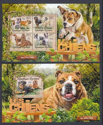 Togo 2016 - Animale Domestice - CAINI - BL + KB - MNH foto