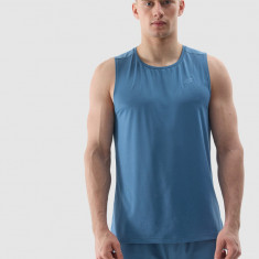 Tank top de antrenament regular din materiale reciclate pentru bărbați - albastru