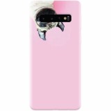 Husa silicon pentru Samsung Galaxy S10, Dog And Pink