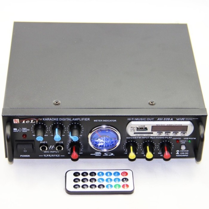 Amplificator Teli, BT-288A, Functie karaoke, Egalizator Mp3, USB/ SD, FM RADIO, Telecomanda