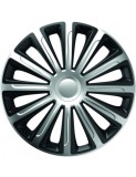 Set capace roti 15` silver&amp;black trend 4buc