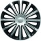 Set capace roti 14` silver&amp;black trend 4buc