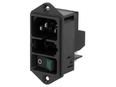 Conector Alimentare AC 10A 250V IEC 60320 foto