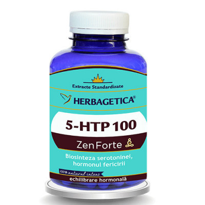 5-HTP 100 Zen Forte, 120cps, Herbagetica foto