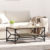 VidaXL Masă de cafea cu raft, stejar sonoma 90x50x40 cm lemn prelucrat