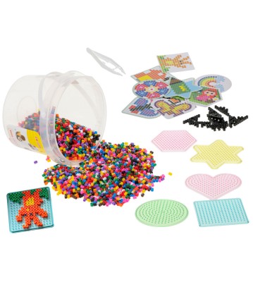 Set creativ 5000 margele de calcat pentru copii, cu accesorii, plastic, multicolor foto