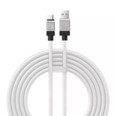 Cablu de date usb la tip-c incarcare super rapida pd100w, 2m baseus coolplay, white foto