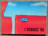 Brosura cu instructiuni de folosire Renault 18// limba germana
