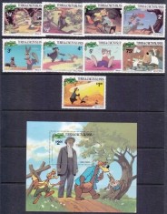 Turks &amp;amp; Caicos 1981 - Craciun, Disney, desene animate, serie si colita neuzata