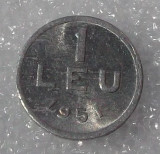 G5. Romania RPR 1 leu 1951 aAUNC / UNC **, Aluminiu