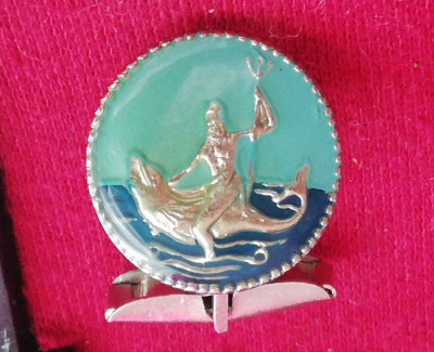 QW8 10 - Butoni camasa - Marina - Zeul Neptun - In cutie originala foto