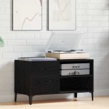 VidaXL Dulap pentru discuri, stejar negru 84,5x38x48 cm lemn prelucrat