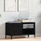 vidaXL Dulap pentru discuri de vinil Stejar negru 84.5 x 38 x 48 cm 862867