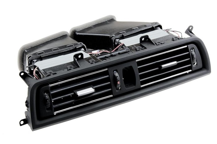 Grila ventilatie aer AC Bmw Seria 5 F10, F11, 2010-, Central-Complet Crom, NTY EZC-BM-053