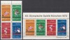 Germania 1972 - Jocurile Olimpice - Munchen, Serie + Colita, MNH, Nestampilat