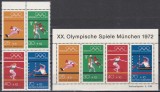 Germania 1972 - Jocurile Olimpice - Munchen, Serie + Colita, MNH, Nestampilat