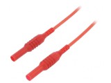 Cablu de măsurare 1kVDC 10A 1,5m roșu silicon