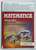 MATEMATICA , CLASA A IX - A de MARIUS BURTEA ... LUCIA UNGUREANU , 2016 * PAGINA DE TITLU PREZINTA DEFECT