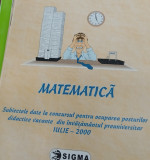 MATEMATICA SUBIECTE DATE LA CONCURSUL PENTRU OCUPAREA POSTURILOR.....