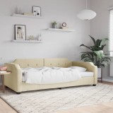 VidaXL Pat de zi, crem, 80x200 cm, material textil