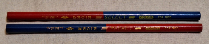 DACIA SELECT color - Lot x 2 CREIOANE bicolor, romanesti, nefolosite - anii 1970