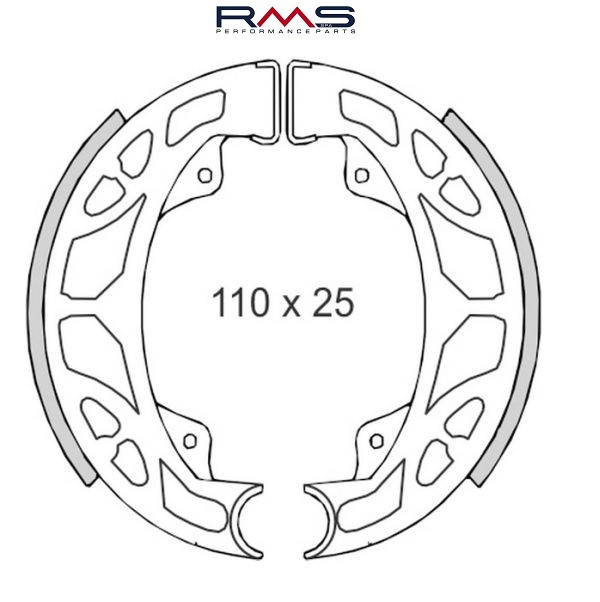 Set saboti frana spate Ferodo FSB938A - Gilera Runner - Piaggio NRG - Zip - Vespa ET2 - ET4 - LX - Primavera - S 50-150cc