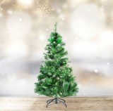 Brad Artificial Inzapezit 150cm, PVC, Ramuri Dese, Suport Metalic, Verde