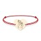 Mom - Bratara personalizata snur si inimioara mama si copilul din Aur 14 karate - 0,33 grame, 12 x 10 mm