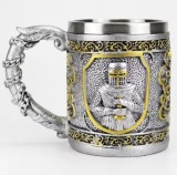Cana de cafea din otel inoxiabila cu Cavaler Templier MM154