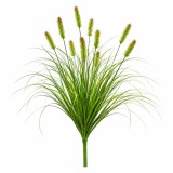 Planta artificiala decorativa coada vulpii, 100 cm, 12 spice, verde maro